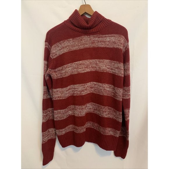 Eddie Bauer Sweaters - Eddie Bauer women’s xl nwot striped red wool blend Turtleneck Sweater Pullover